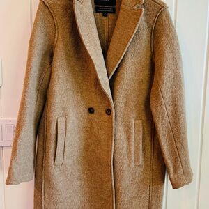 Jcrew Women's Tan Boiled Wool Coat